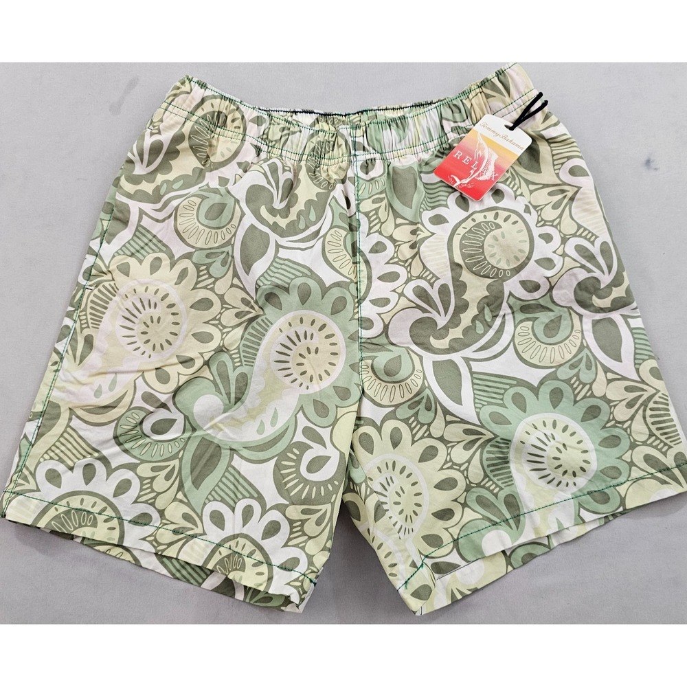 Tommy Bahama Relax Mens Swim Trunks Green Paisley Board Shorts Small NWT